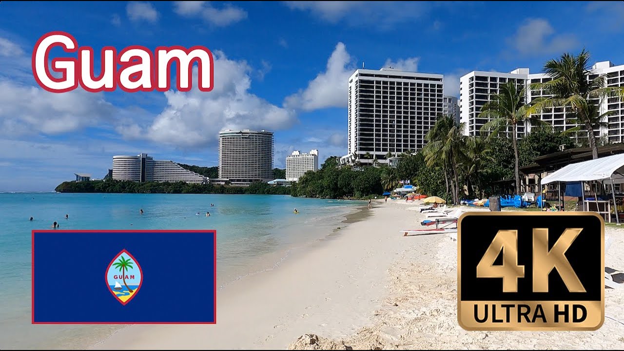 【4K Walk in Guam】Walking along the Great Beach in Guam, USA, with beautiful sea 9月半ばのグアム砂浜散歩