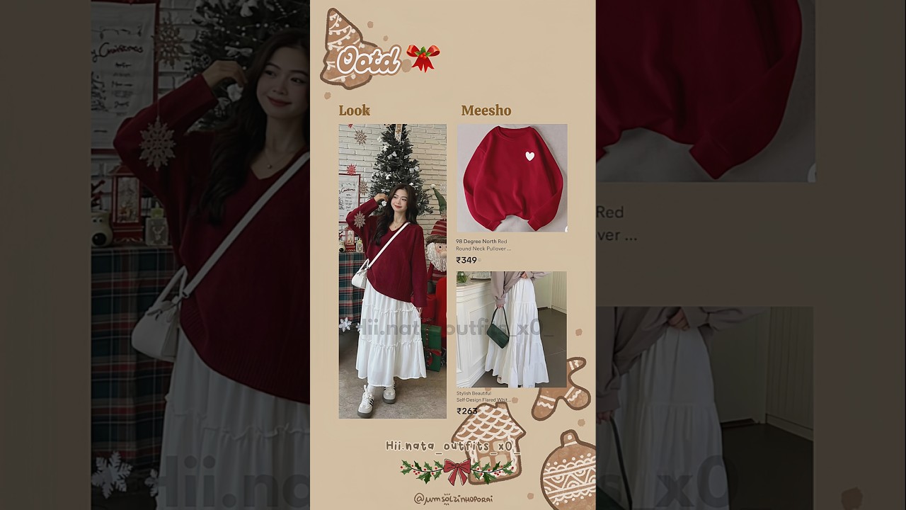 Christmas outfit ideas Meesho| Winter outfits Meesho #meesho #meeshohaul #fashion #viralshorts