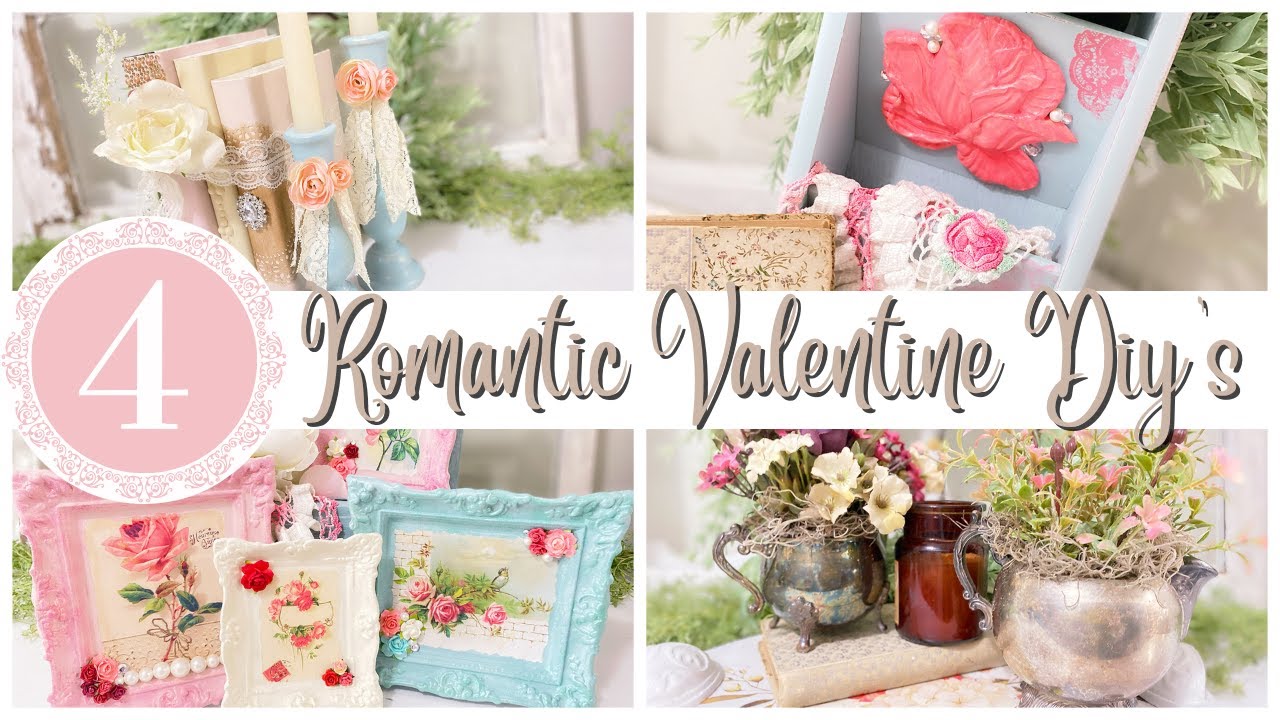 ROMANTIC VALENTINES DIY DECOR | SHABBY CHIC DIY'S | TRANSITIONAL VALENTINES DAY DECOR | VALENTINES