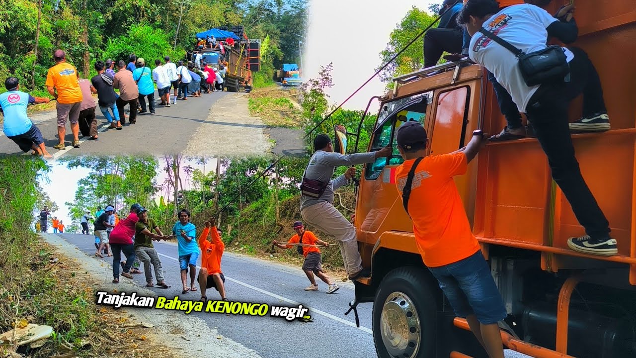 jalur maut.. karnaval KENONGO wagir banyak sound hampir guling hingga ditarik puluhan warga