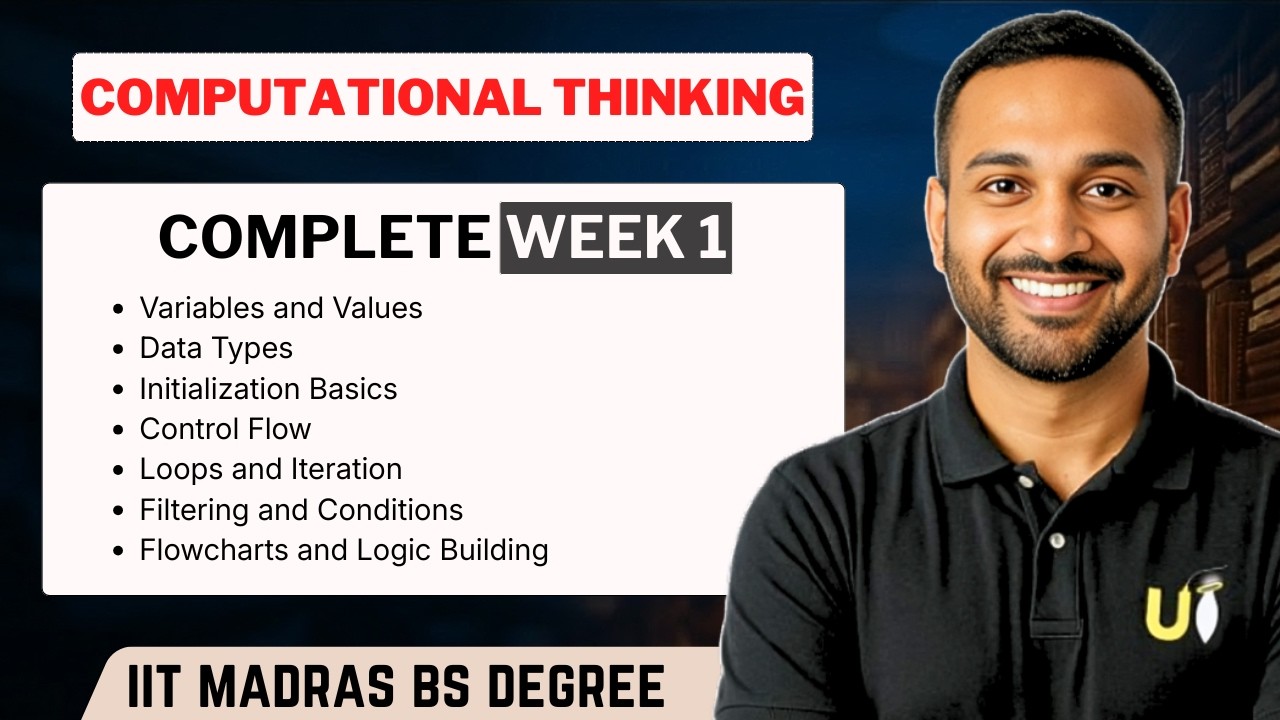 Complete Computational Thinking Week 1 + Question Practice | IIT Madras BS Degree