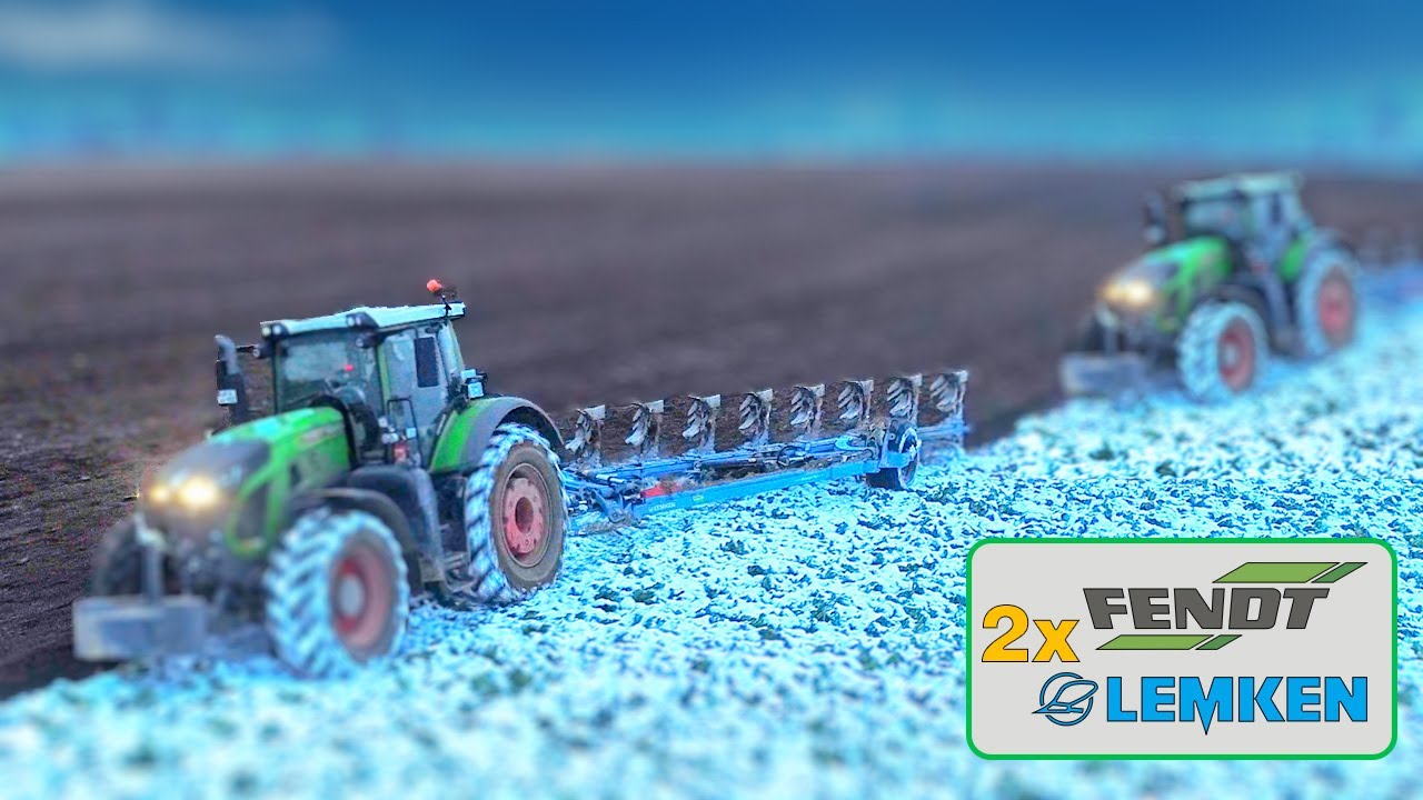 2x Fendt 933 зимняя вспашка 2x Lemken Vari Diamant 16 Karsko Group