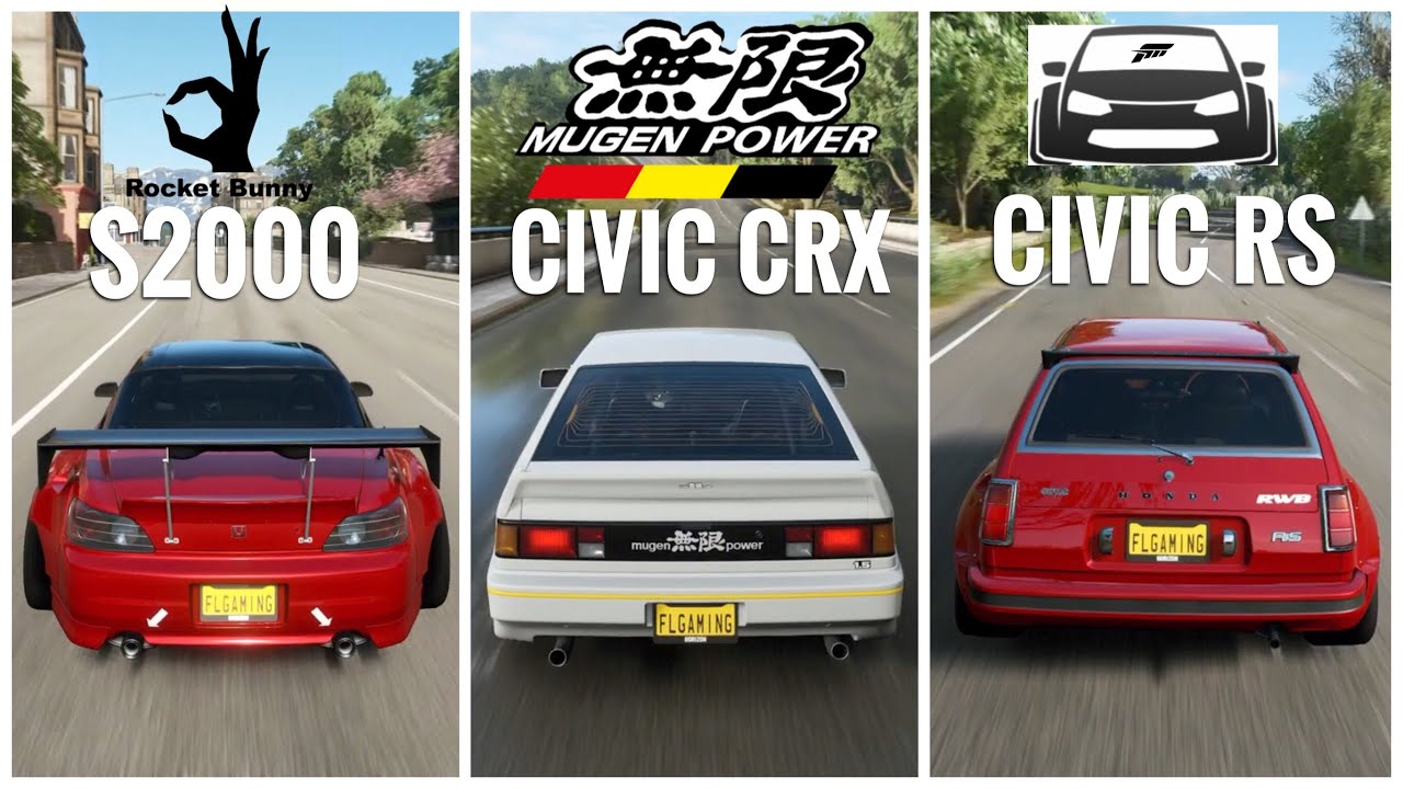 Forza Horizon 4 | Rocket Bunny Honda S2000, Widebody Civic RS & Civic CRX Mugen Gameplay