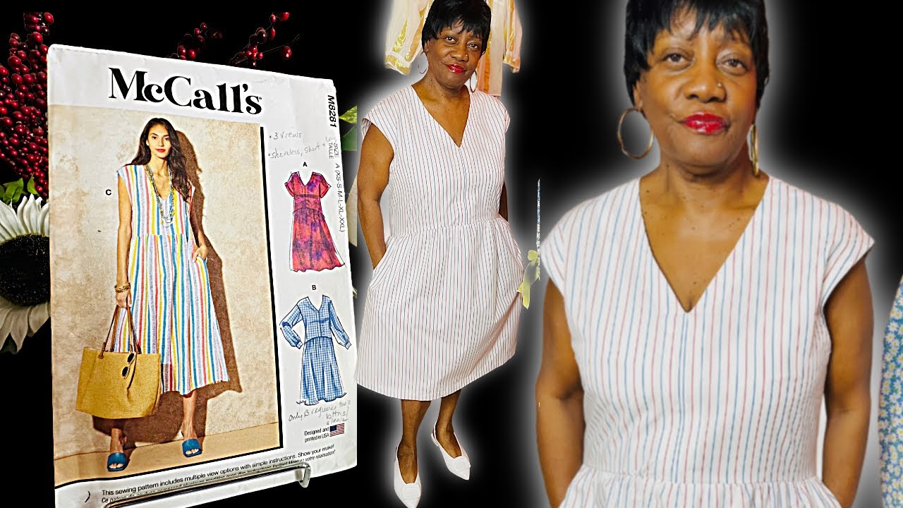 McCall’s 8281 EASY BEGINNERS GUIDE TO SEWING YOUR FIRST SUMMER DRESS!