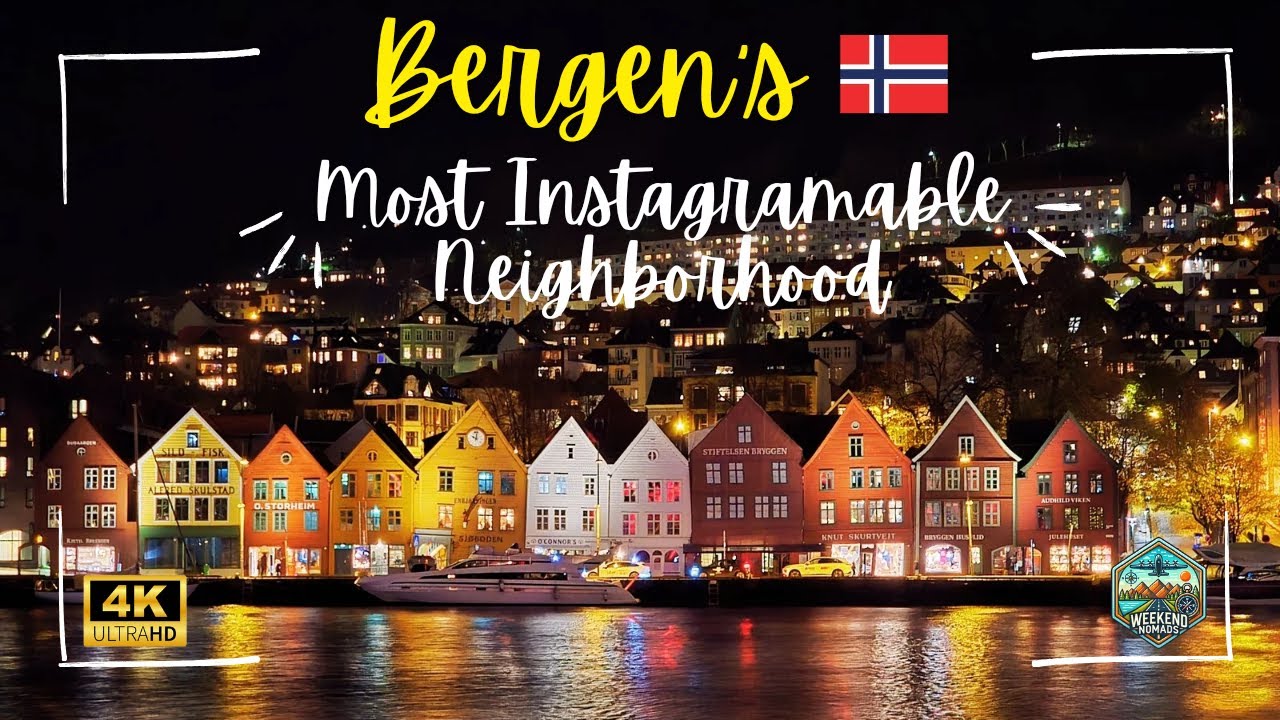 Bergen by Night: Discover one of Norway's Most Instagrammable Neighborhood 🇳🇴 | Walking Tour [4K]