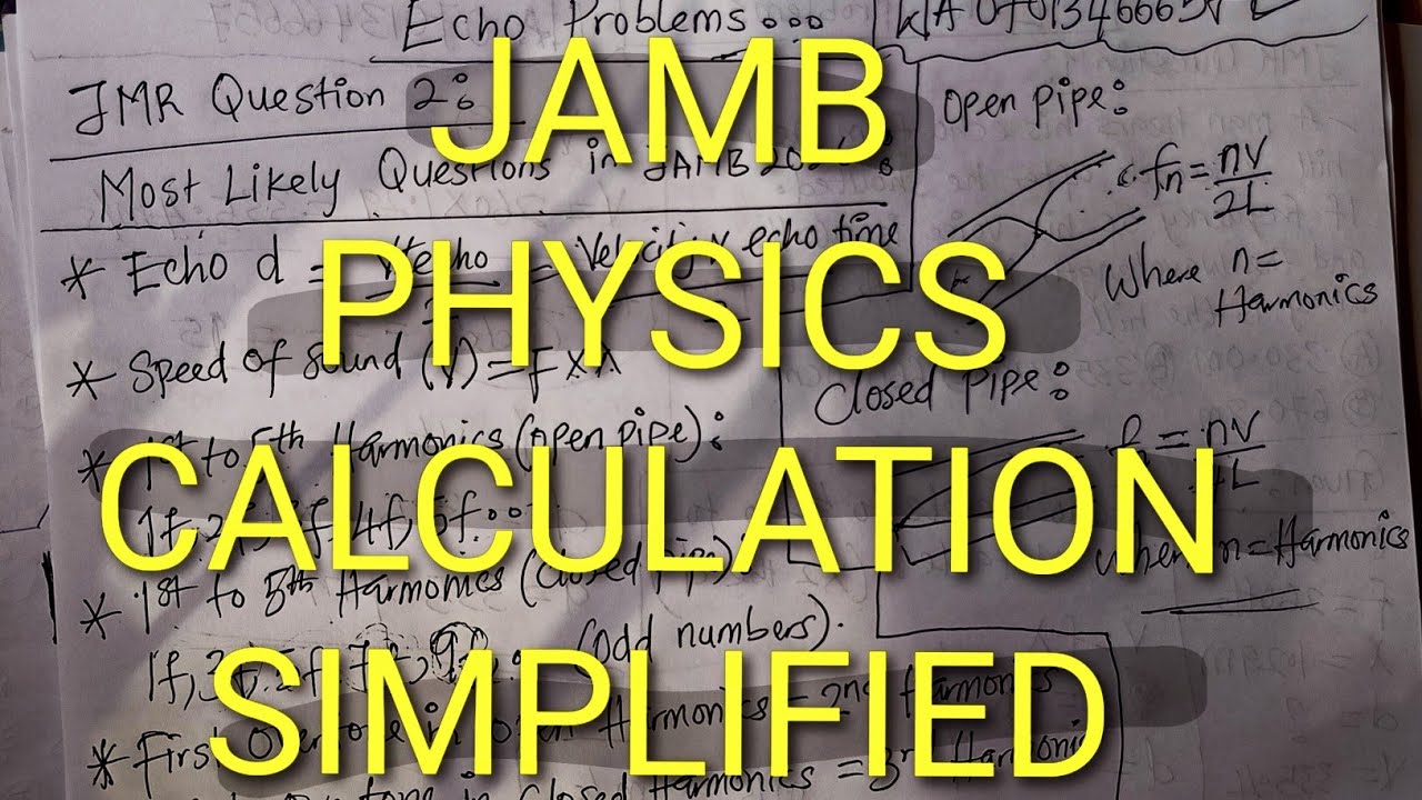 HOW TO SOLVE SOUND WAVE & ECHO CALCULATIONS IN JAMB 2026 PHYSICS 