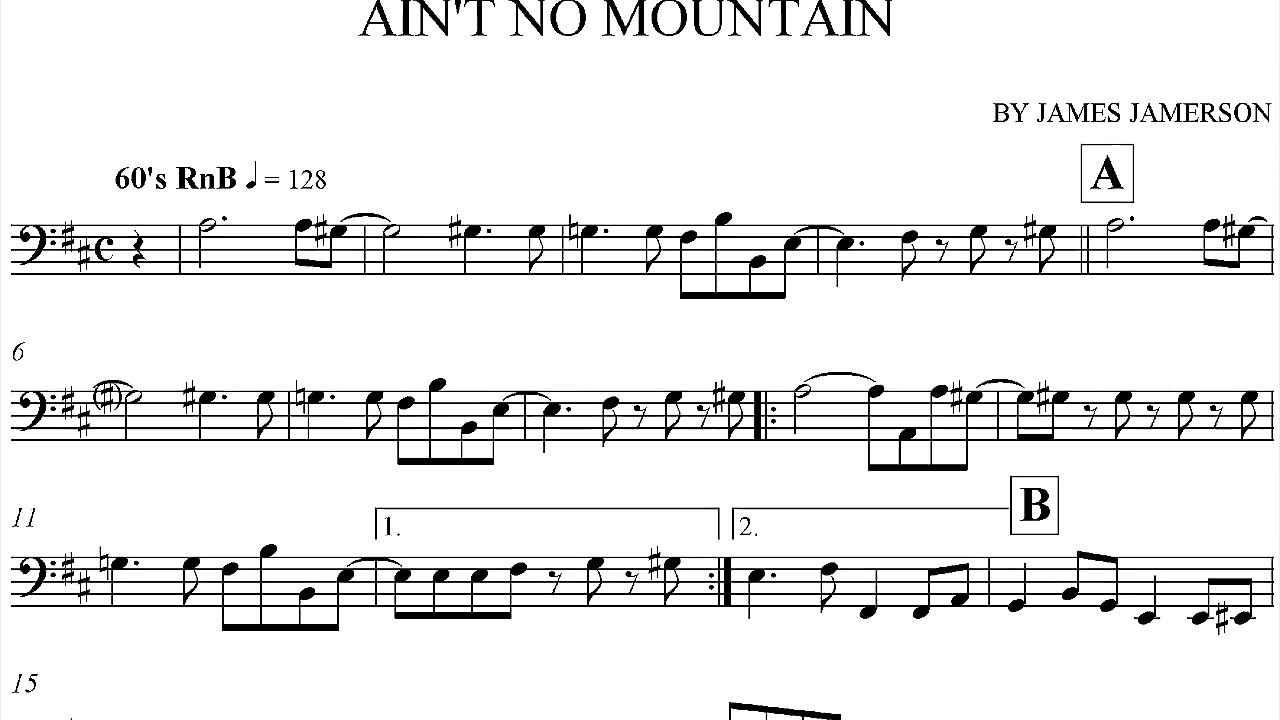 Aint No Mountain High Enough - Bass Transcription - James Jamerson
