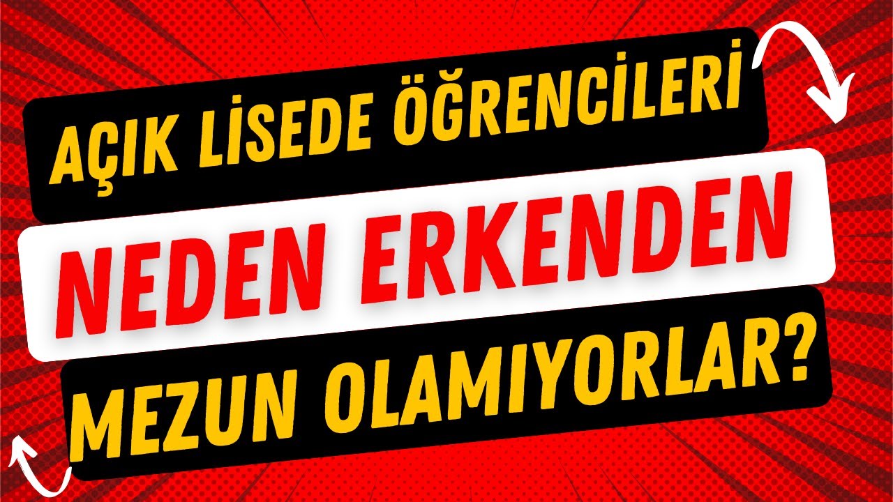 Açık Lise Mezuniyeti için Yapmanız Gerekenler