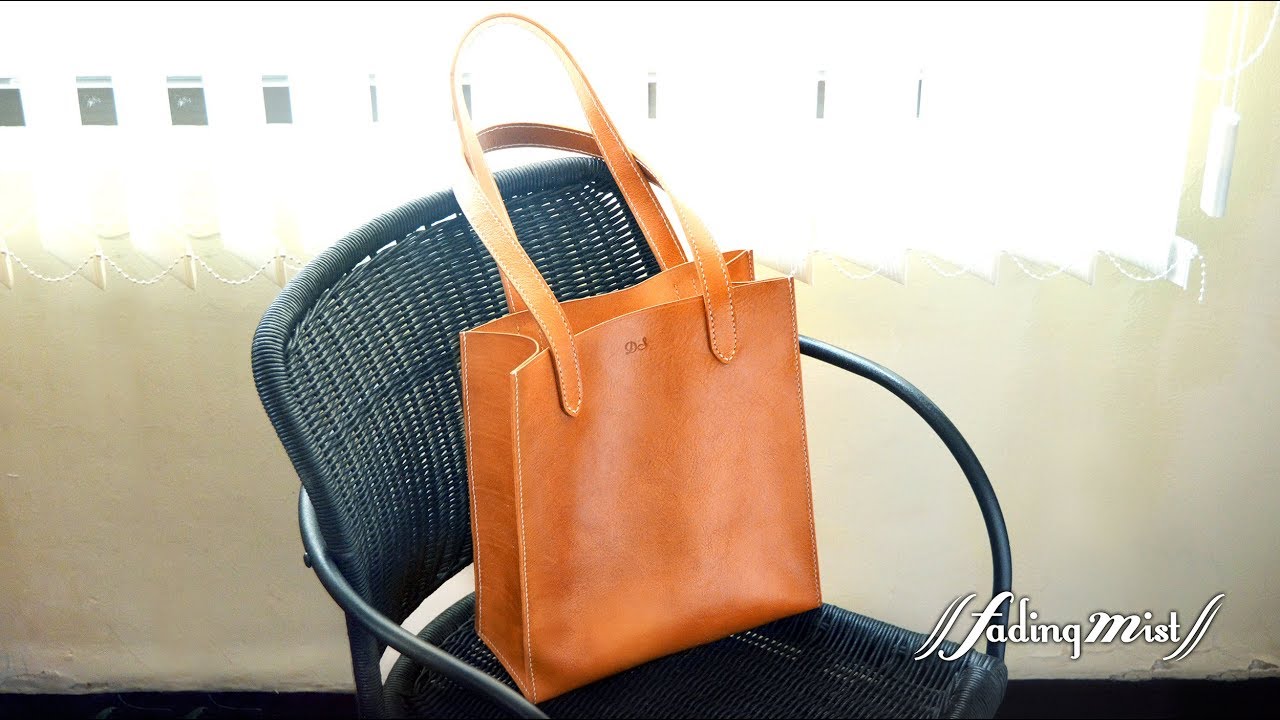 Fading Mist 手作皮革肩袋 Handmade Leather Tote Bag