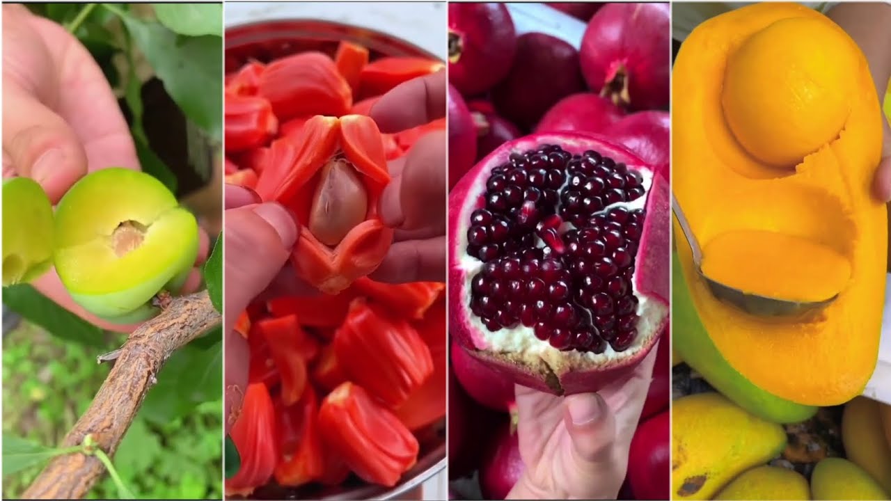 Satisfying fruit cutting ASMR 🍇 ll make you feel good 🍑