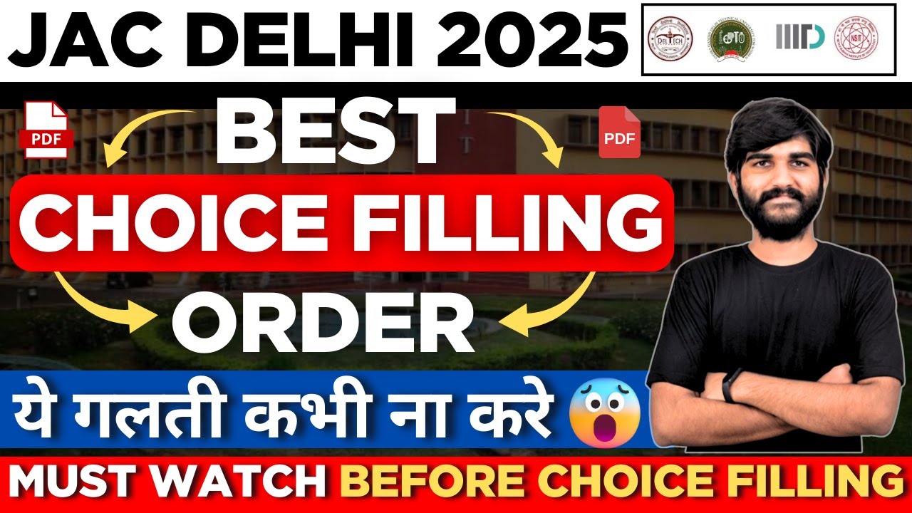 JAC DELHI Counselling 2025 Choice Filling😳✅ Order Must Watch|How to fill JAC Delhi Registration Form