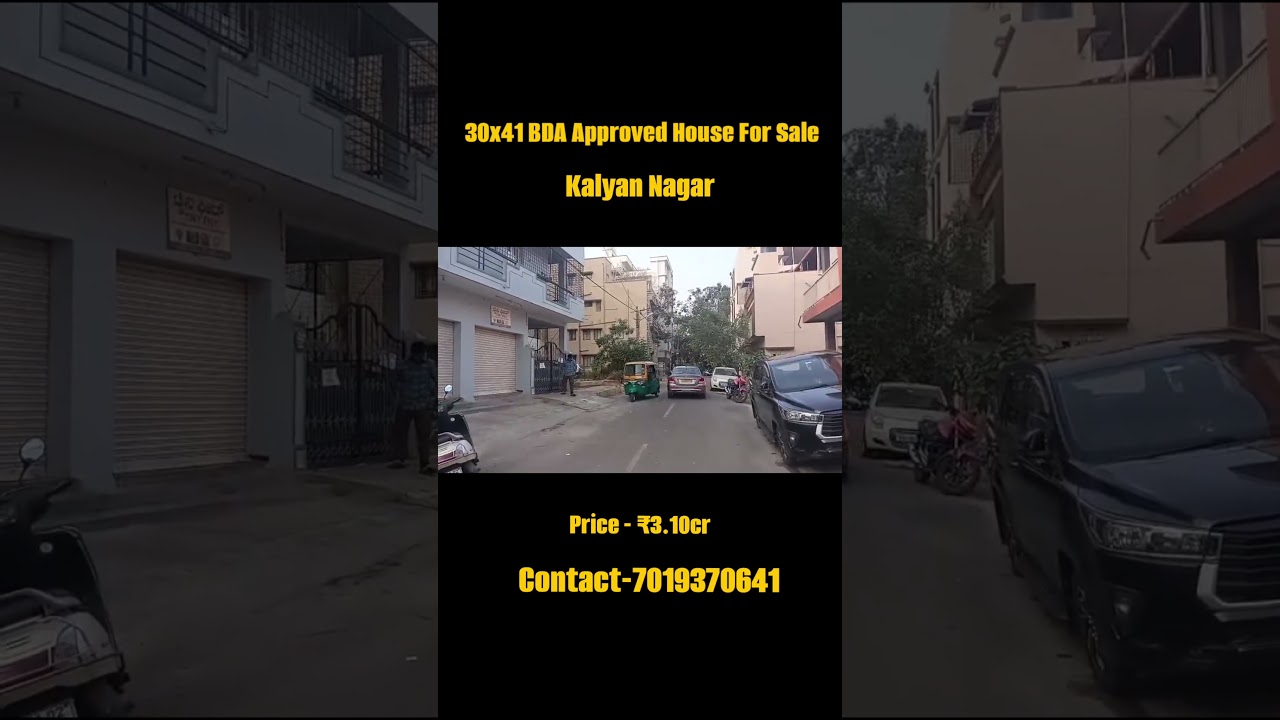 🏡30×41 BDA East Facing House for Sale in Kalyan Nagar | 3BHK + 1RK | ₹3.10 Cr🏠