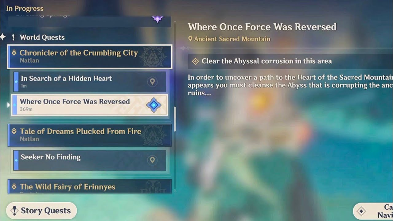 Clear the Abyssal corrosion in this area - Where Once Force Was Reversed | Genshin Impact