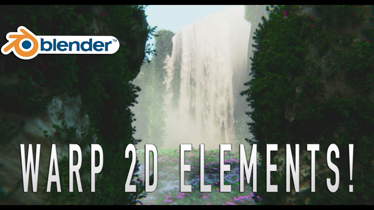 Blender VFX Quicktip: Using Warped 2D Elements in 3D to Create Waterfalls!