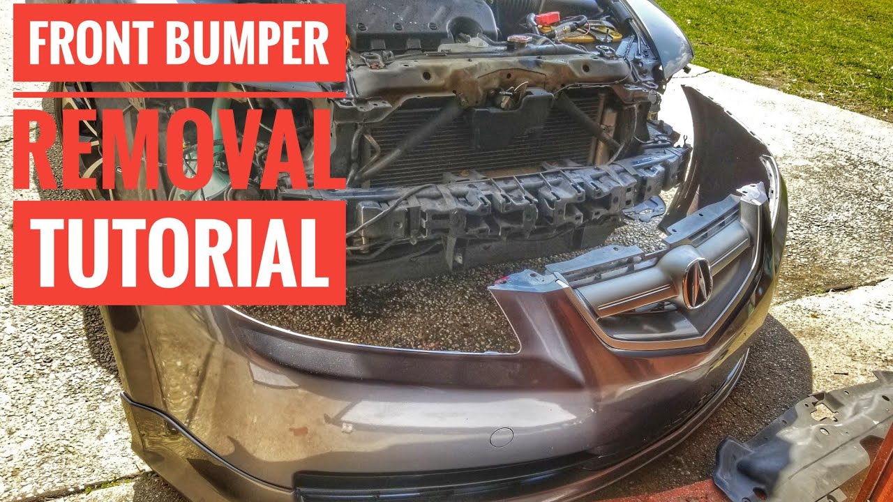 HOW TO REMOVE OR REPLACE 2004-2008  ACURA TL FRONT BUMPER WITH OR WITHOUT ASPEC KIT  TUTORIAL
