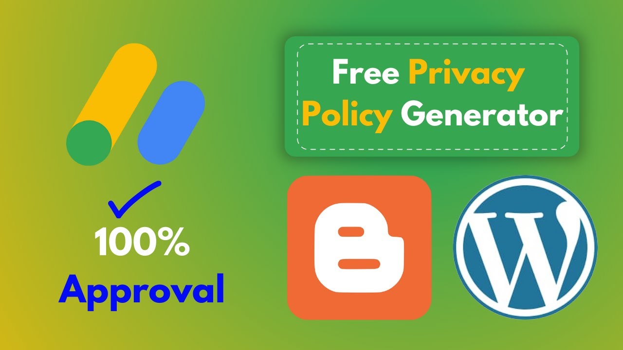 How to Generate a Free Privacy Policy for Blogger & WordPress (AdSense Approved)