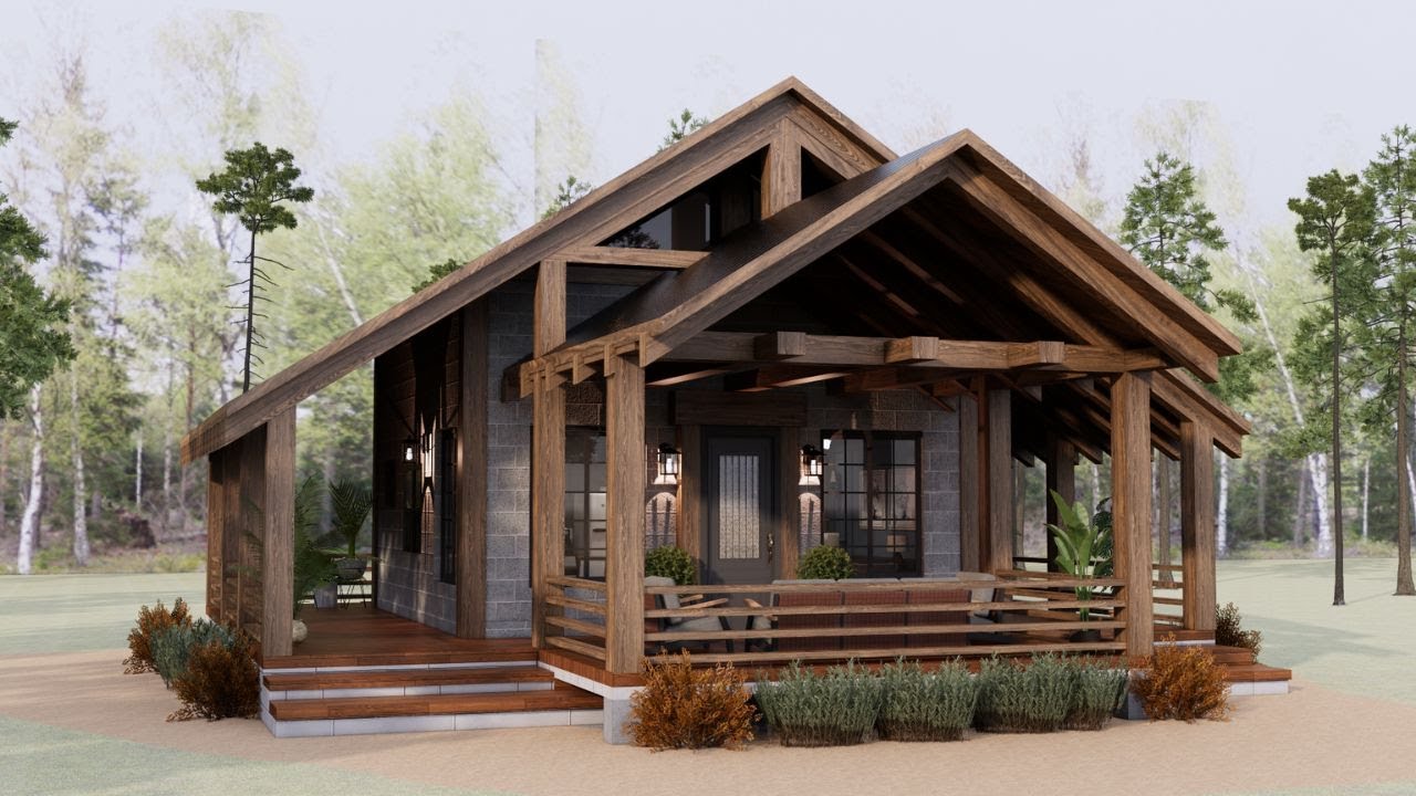 23' x 23' (7x7m) Small Space, Big Charm: Inside a Cleverly Designed Cozy Cabin