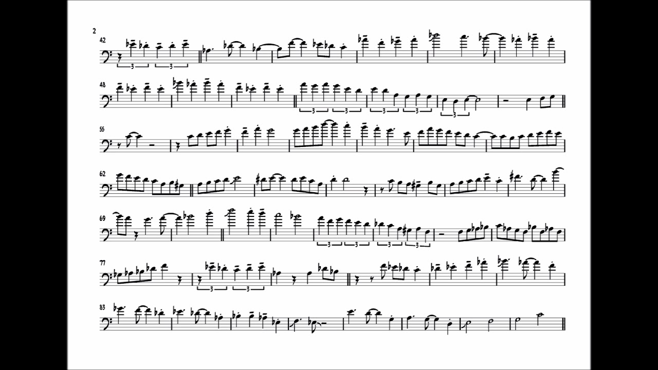 Marshall Gilkes 'My Shining Hour' Trombone Solo Transcription