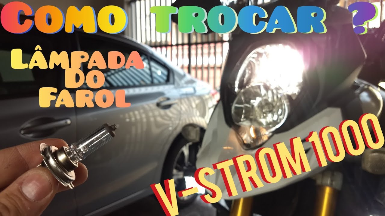 Como trocar a lâmpada do Farol da V-strom dl 1000 mod 2015.