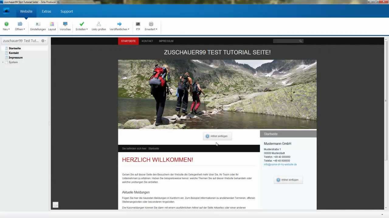 Der einfachste Weg eine Homepage zu erstellen - Zeta Producer