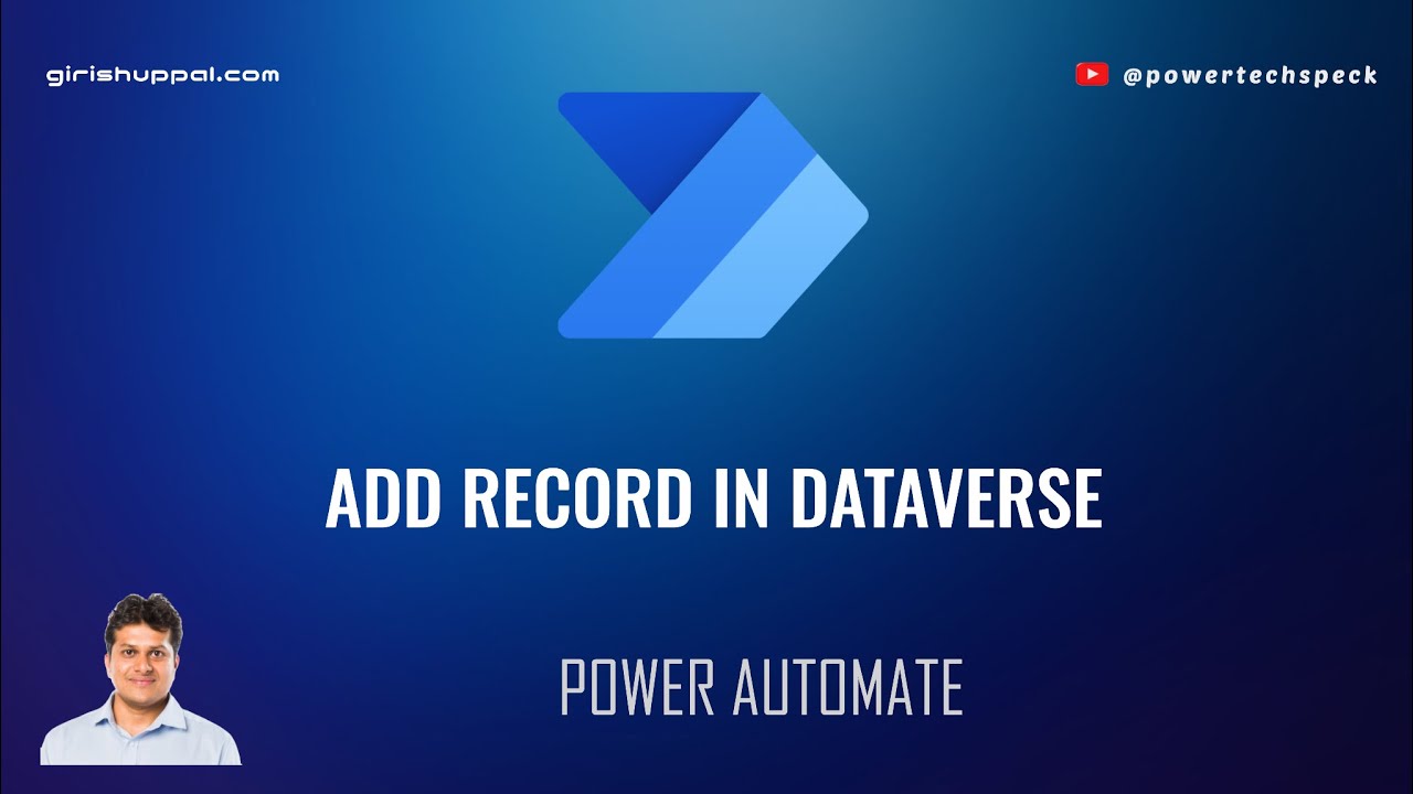 How to insert record in Dataverse Table using Power Automate ?