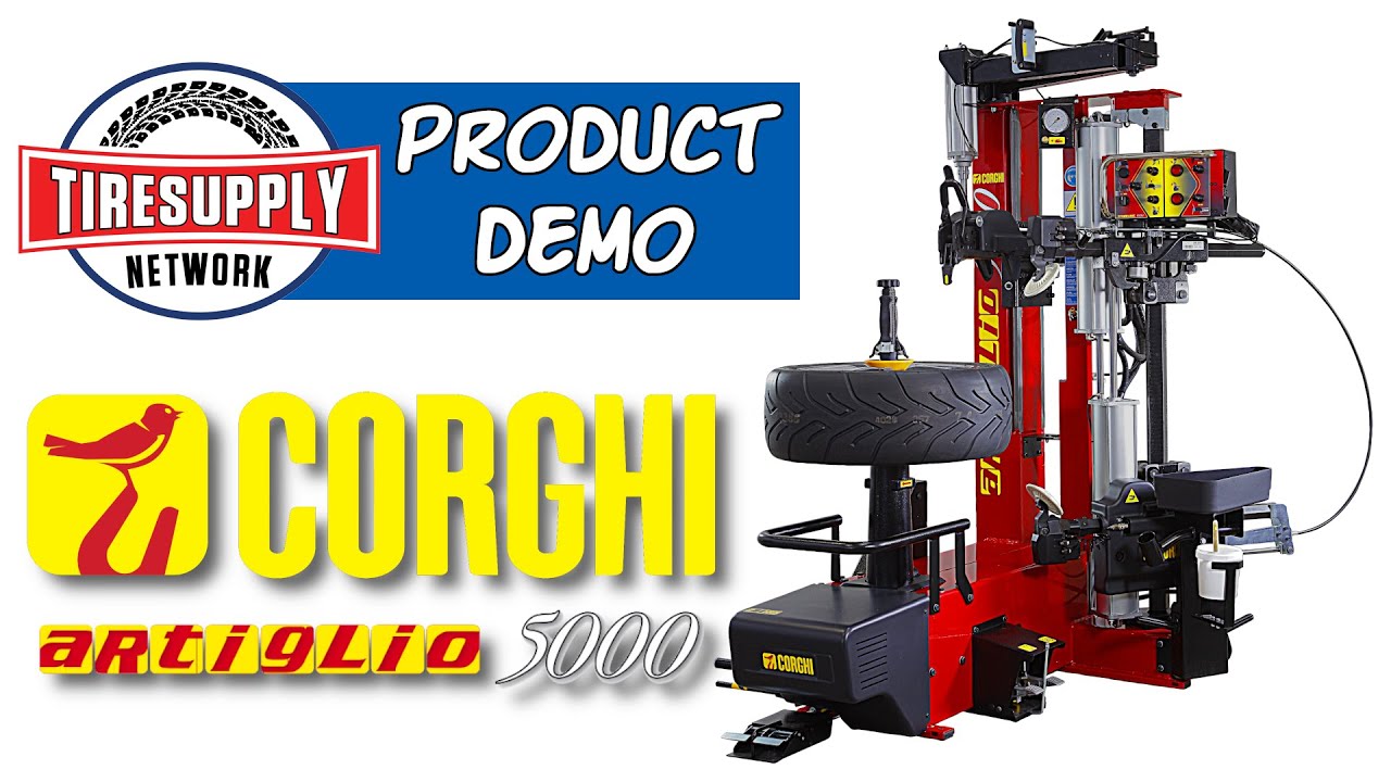 Demo of Corghi AM5000 Artigilo 5000 Touchless Electric Tire Changer with BPT Helper Assist Arm