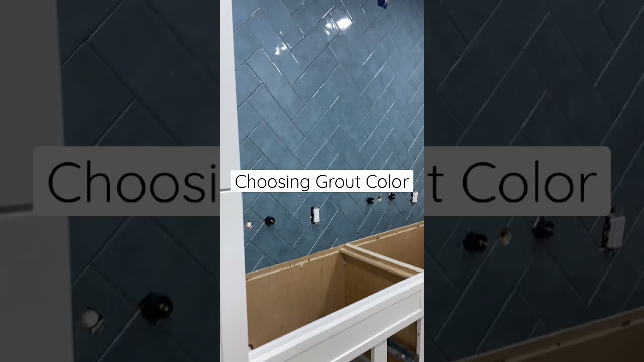 How to choose a grout color- Seamless Look vs contrast Tile on bathroom walls blue tile blue grout!