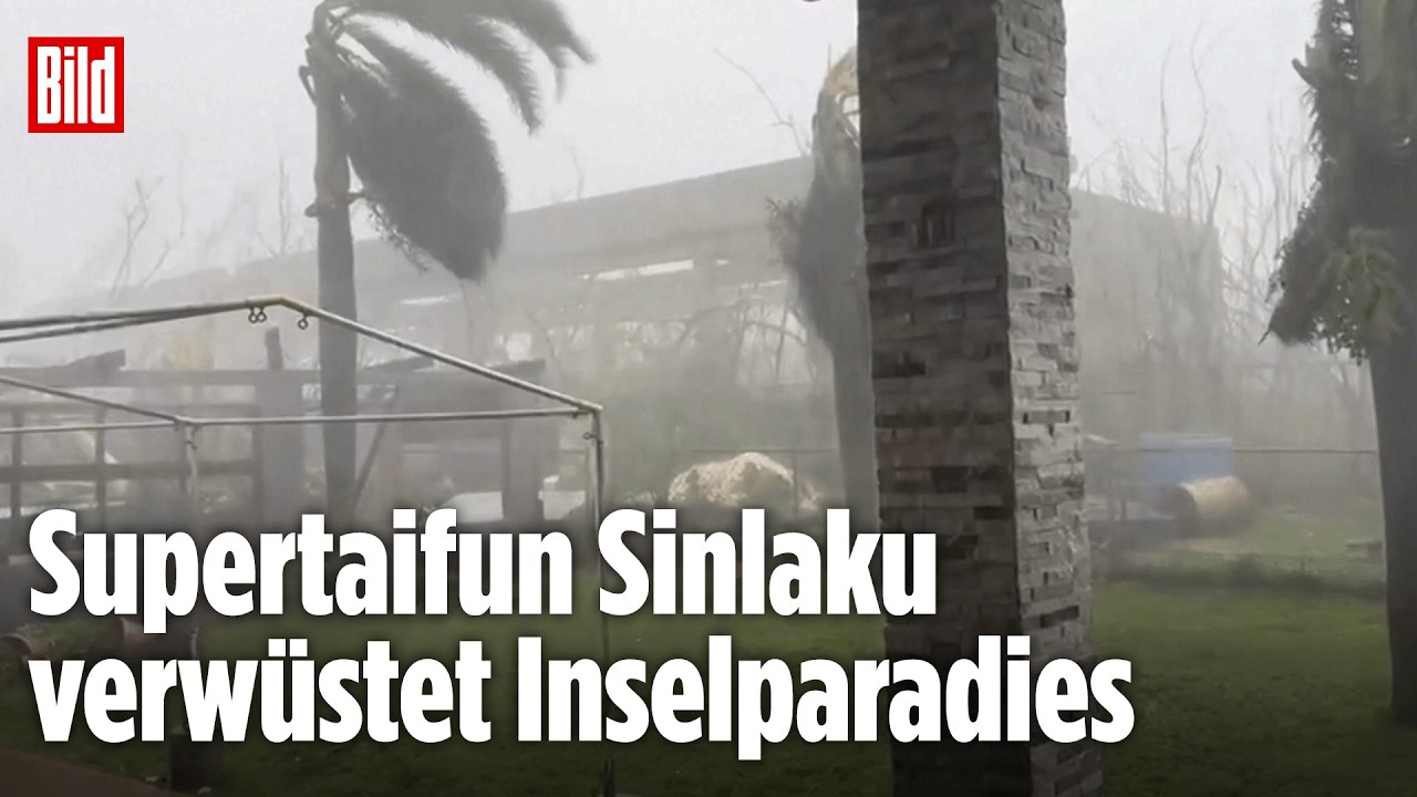 Sturm-Katastrophe: Supertaifun Sinlaku zerst&ouml;rt Marianeninseln &ndash; 45.000 Menschen evakuiert