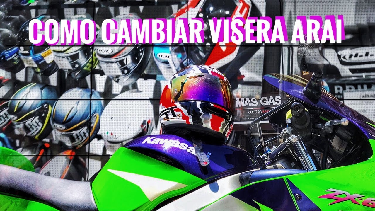 Como cambiar visera casco #Arai en casa