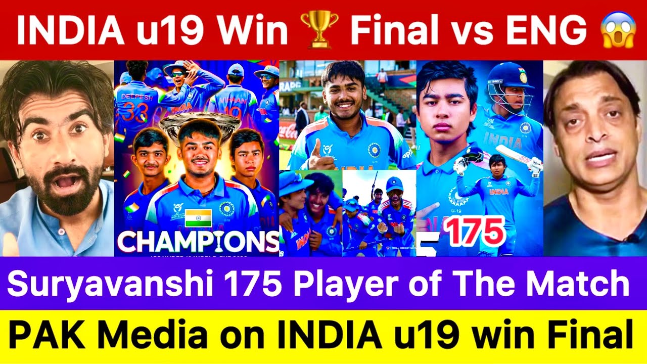 india u19 vs england final pakistan reaction | vaibhav suryavanshi | ind vs eng | ayush mathre 