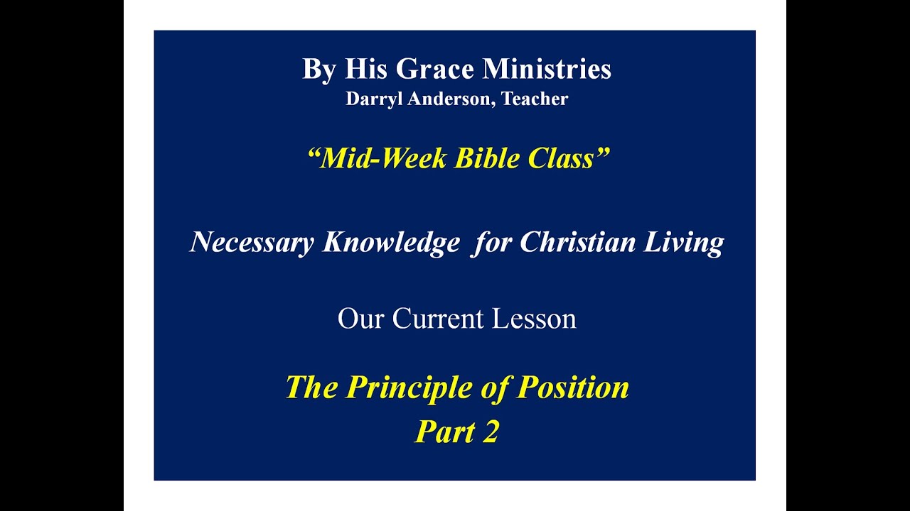 Necessary Knowledge for Christian Living - 12/09/2025