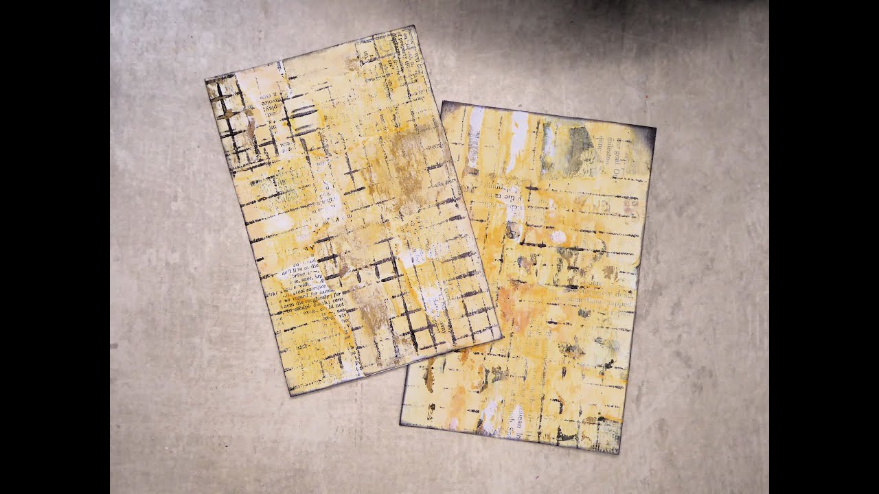 Creating an easy background with PaperArtsy Mattint and a cardboard stamp.