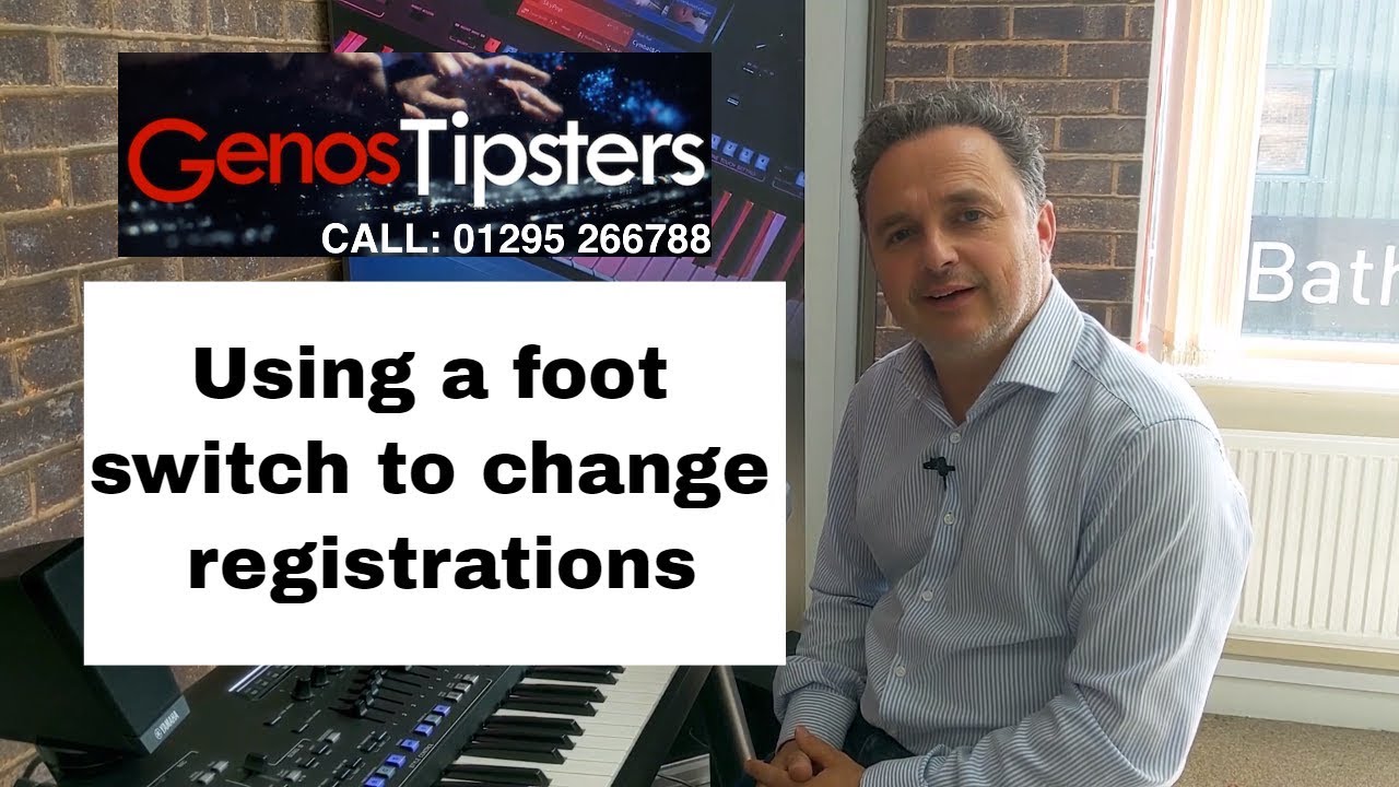 How to change your registrations with a foot switch on Yamaha Genos