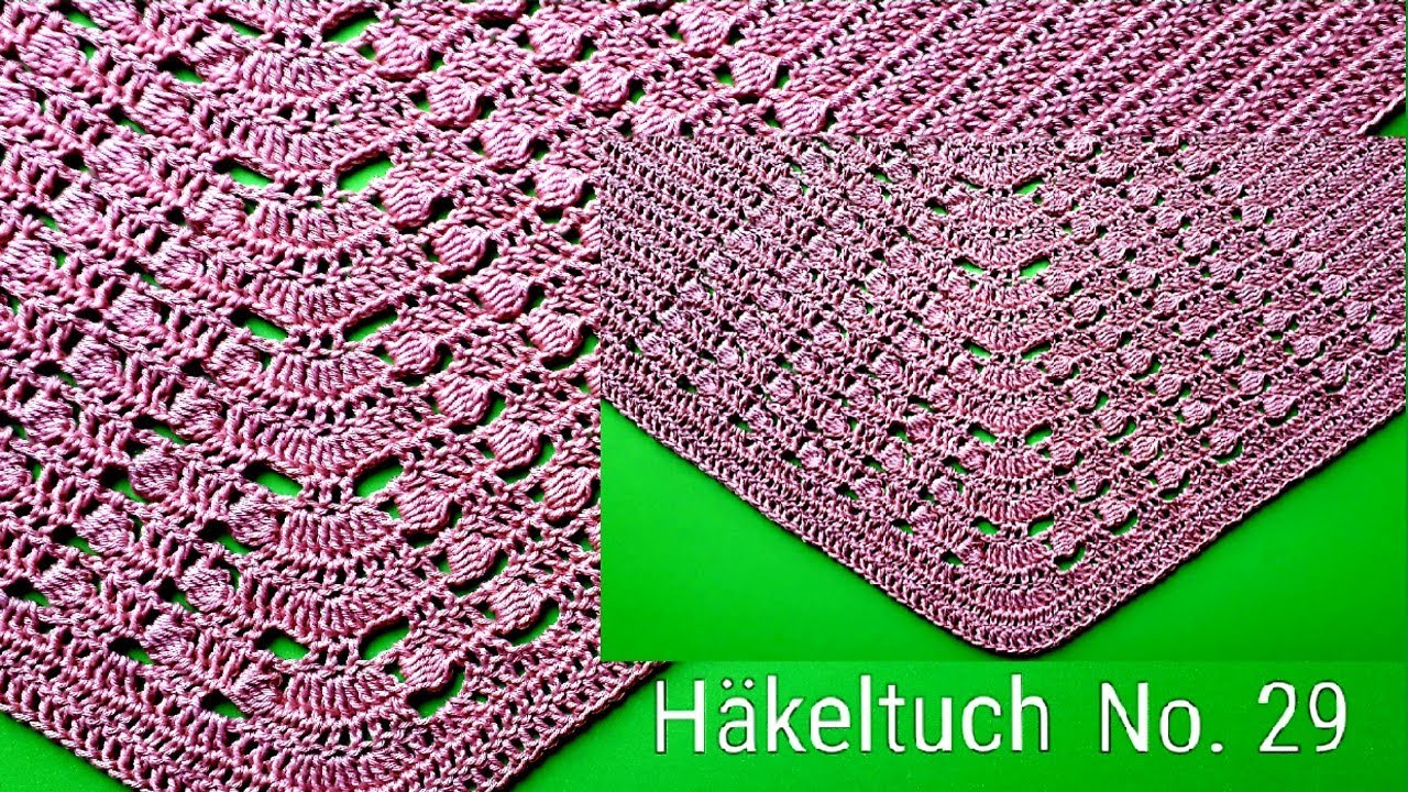 Dreieckstuch mit Noppen und Stäbchen häkeln