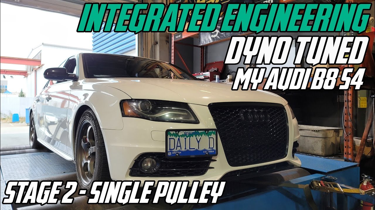 INTEGRATED ENGINEERING DYNO TUNED MY STAGE 2 SINGLE PULLEY AUDI B8 S4!!!