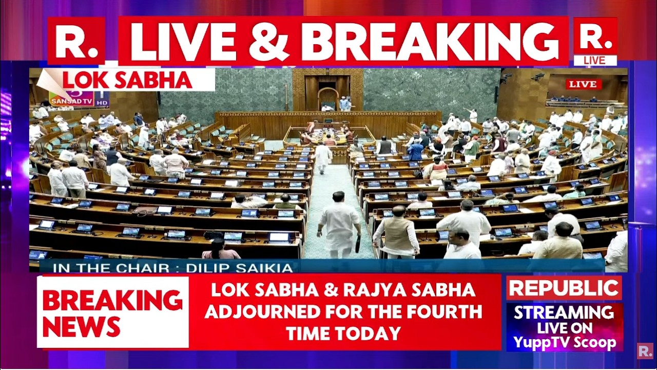 LIVE: Lok Sabha And Rajya Sabha Adjourned On Day 1 Of The Monsoon Session Amid Opposition Ruckus