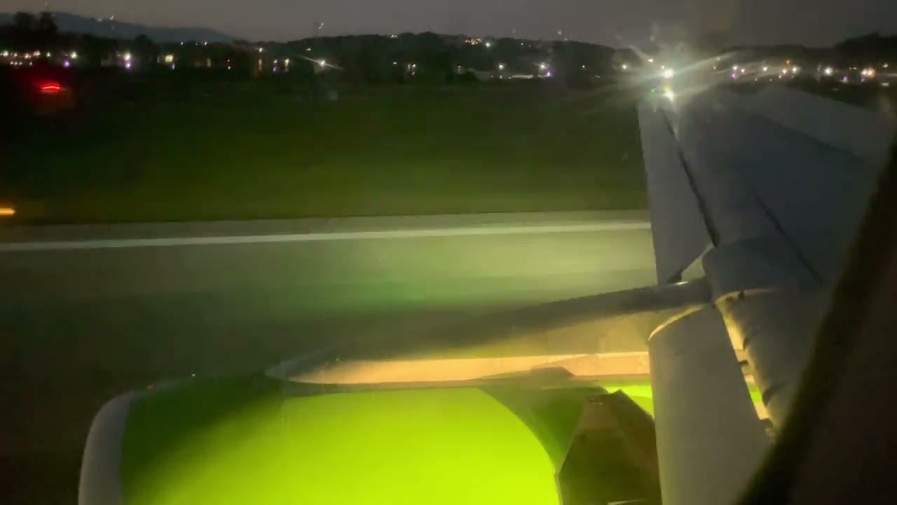 Airbus A320-214 RA-73424 S7 Airlines Night Landing at Sochi Airport