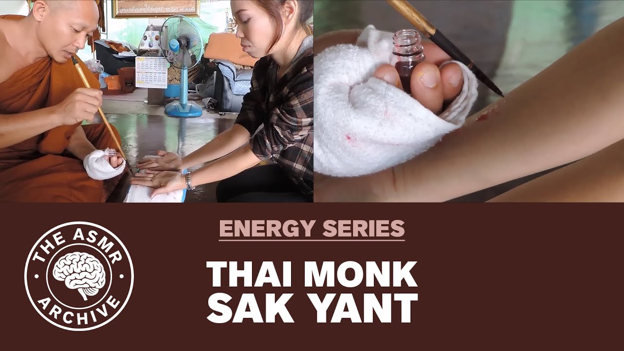 Thai Monk Performs a Sak Yant Tattoo Blessing | Unintentional ASMR