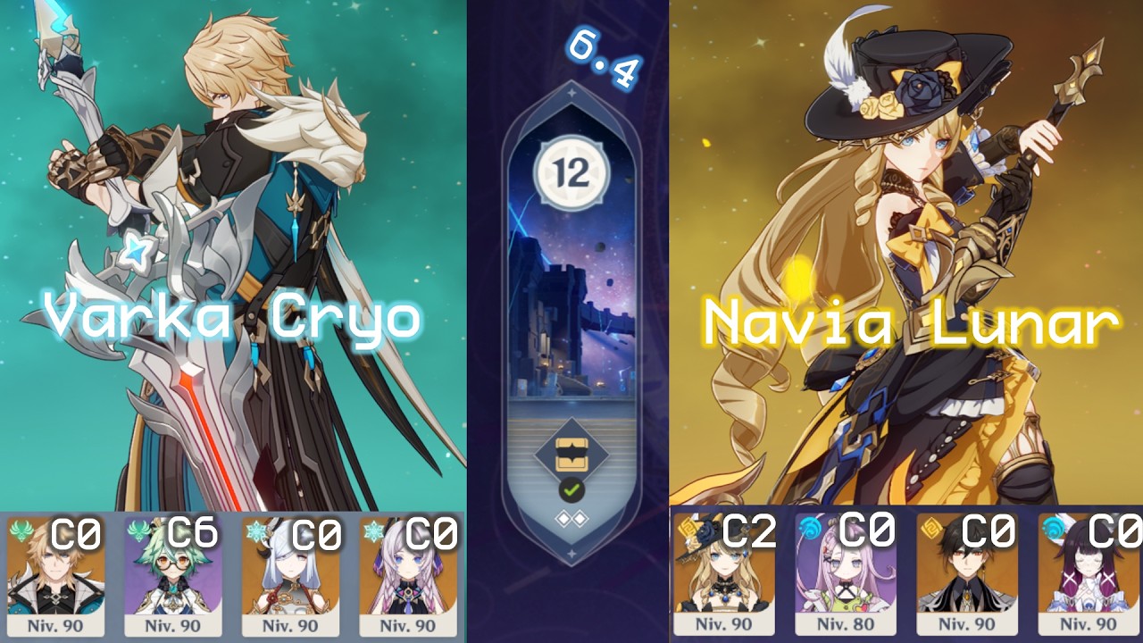 Varka Cryo and Navia Lunar | Spiral Abyss | Genshin Impact | 6.4