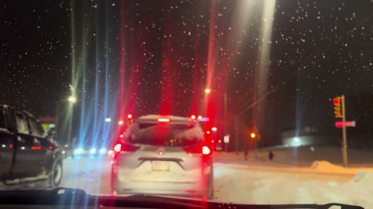 A messy, slippery morning drive through Sheppard Ave, Morningside Ave,401 Eastbound/ Victoria Park 