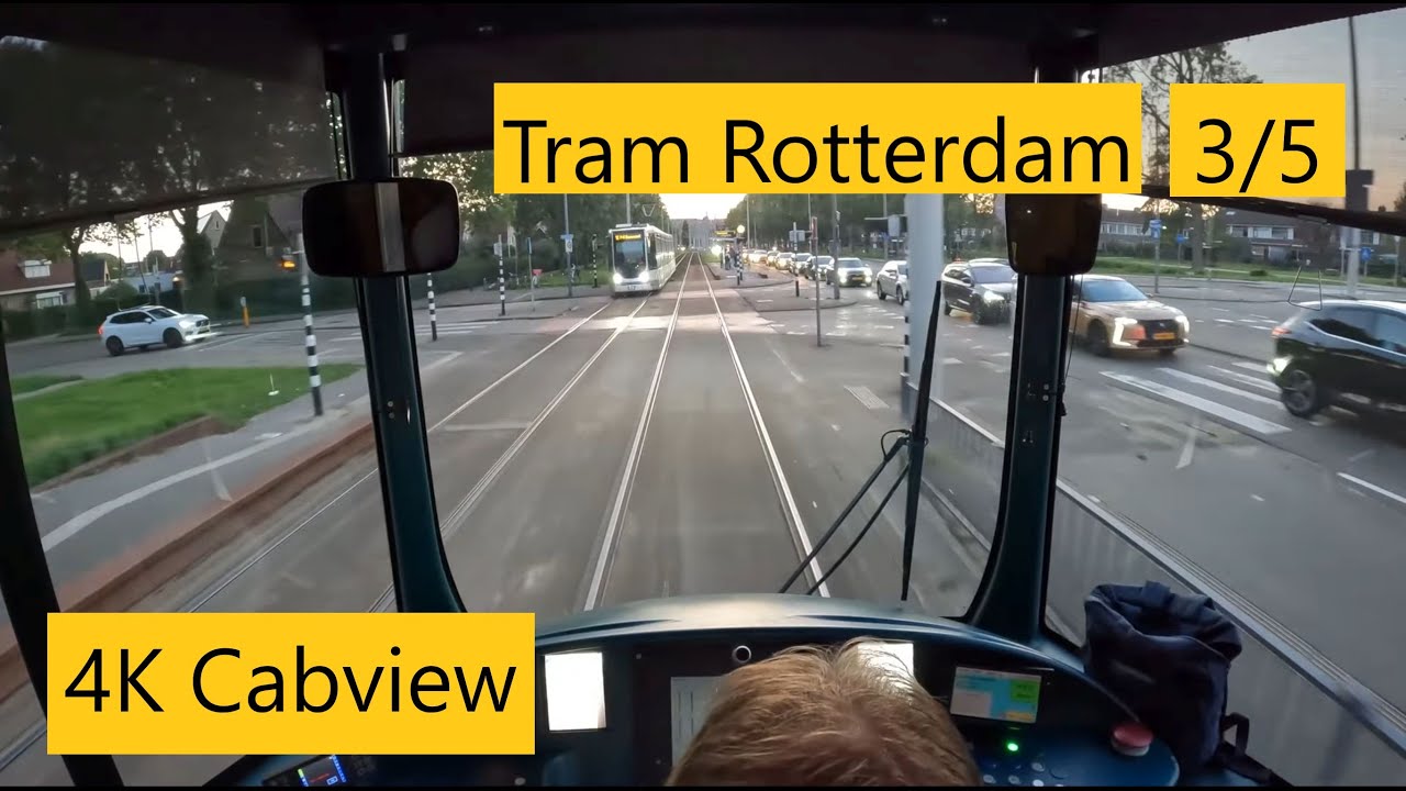 Swapping a broken tram| Start Football Season| T3&T5| Tram Rotterdam| Alstom Citadis  Cabview 4K