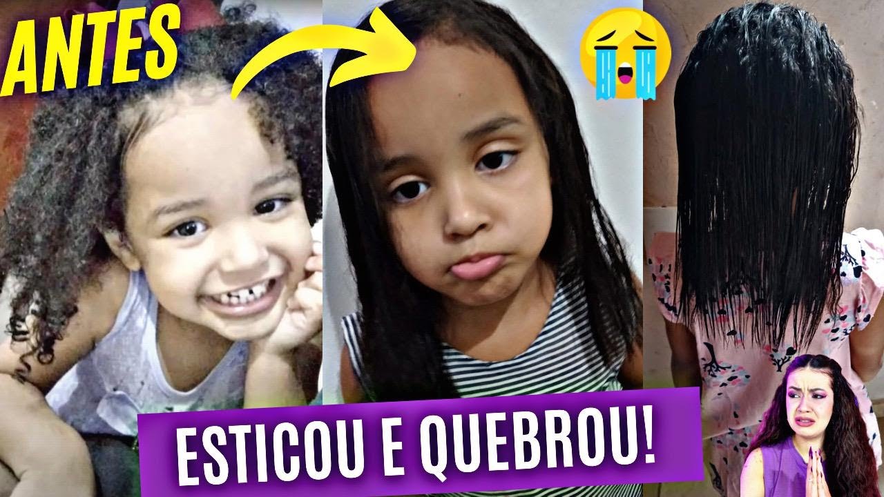MENINA DE 4 ANOS SOFRE ALISAMENTO TÉRMICO DEPOIS DE FAZER CHAPINHA EM SALÃO! DETONOU 😭