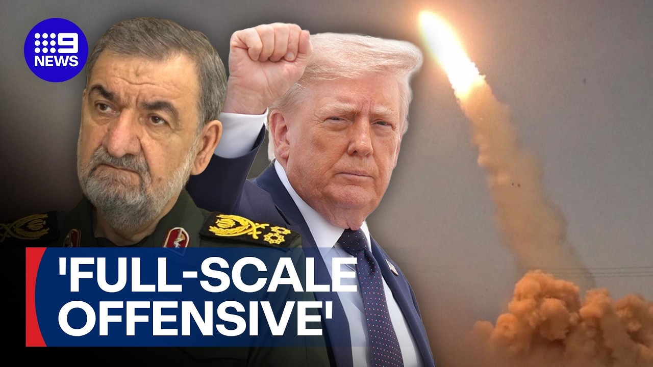 US-Iran escalation: Trump weighs massive military assault | 9 News Australia