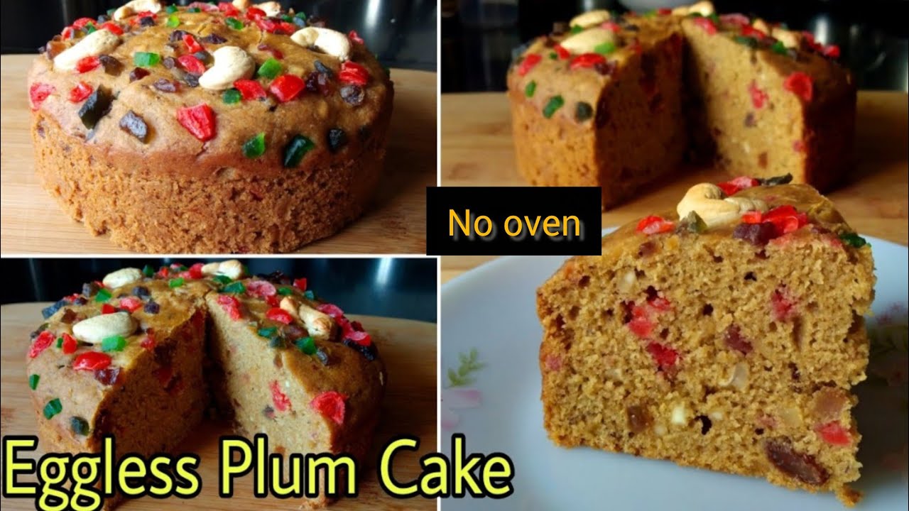 New year special गेहूं के आटे से बनाए बहुत ही ज्यादा soft और tasty eggless Fruit Plum Cake Recipe..