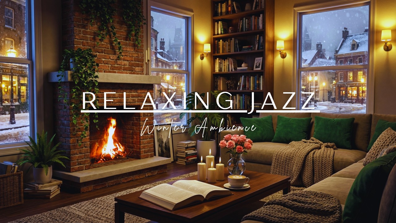 Peaceful Moment – Smooth Jazz – Cozy Winter Cabin – Sleep Better Tonight 🌙