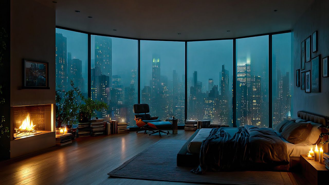Cozy Bedroom Ambience with Elegant Jazz • Calm night jaz for Relaxing
