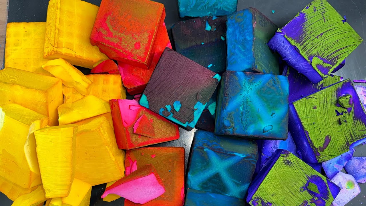28 Dip Dyed Buttery Gym Chalk Blocks