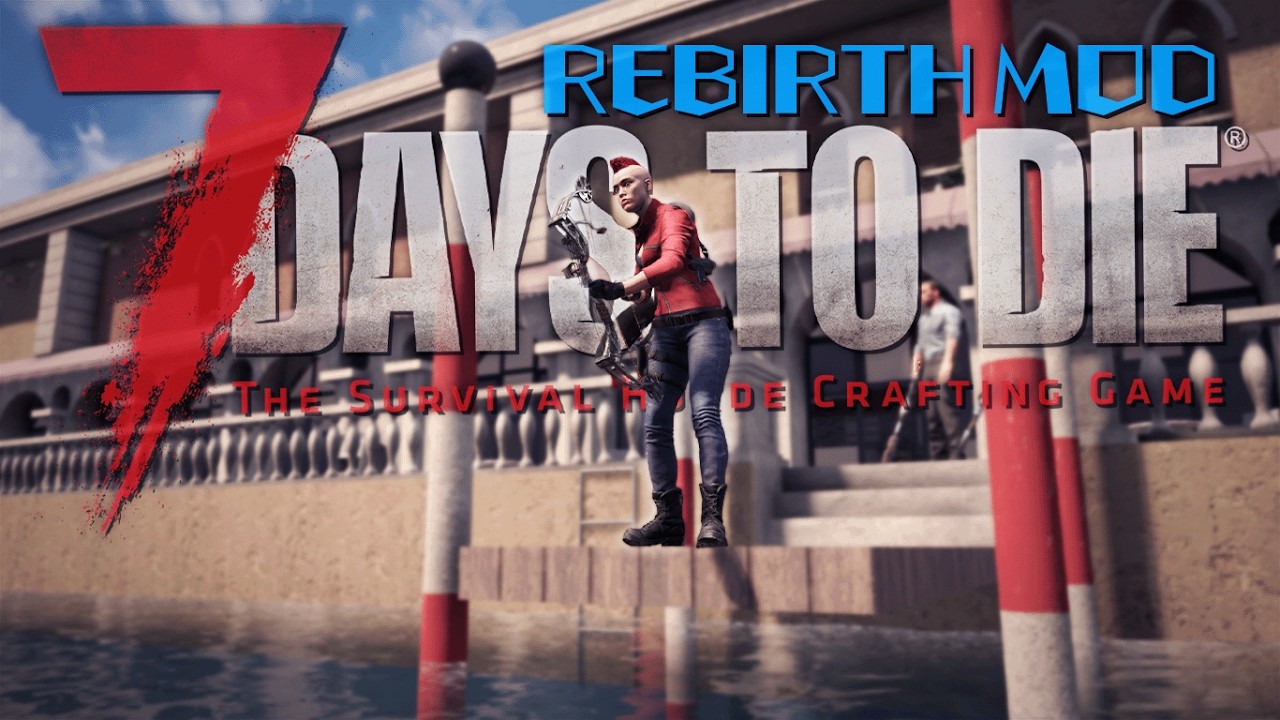 【7DTDMOD】水に囲まれたカジノの隠し部屋を見つけて物資を手に入れろ！「7 Days to Die Rebirth MOD」実況プレイ #32