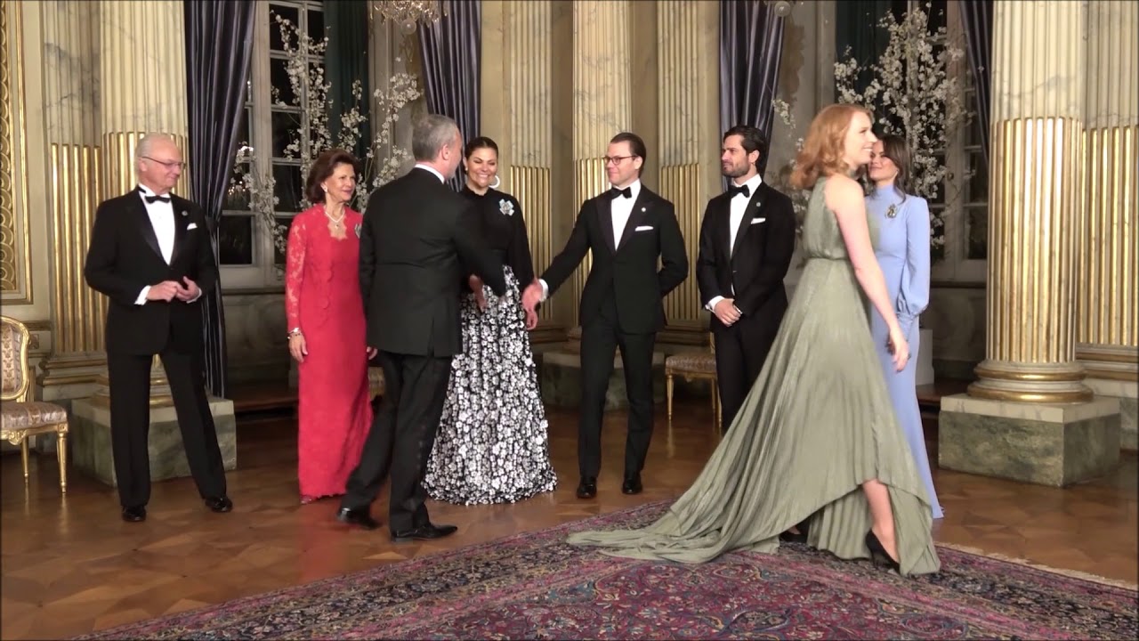 King dances at dinner party with the Royal Family