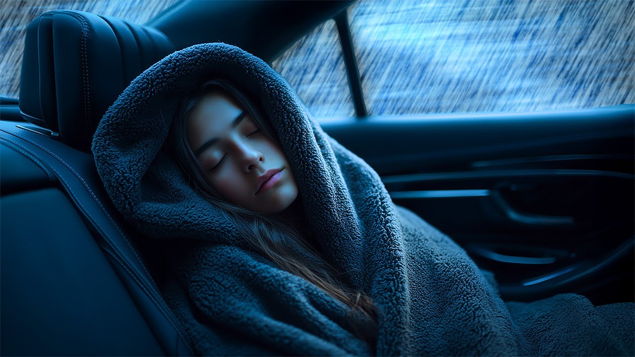Relaxing Nice Rain in Car | Gentle Rain Sounds for Sleep, Calm Focus and Cozy Night Ambience